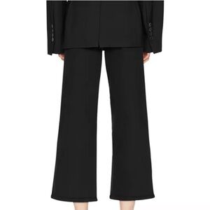 FRAME The Jetset High Rise Cropped Wide Leg Jeans in Sheen Noir Sz 1